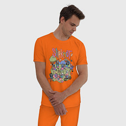 Пижама хлопковая мужская SLIPKNOT цвета оранжевый — фото 2