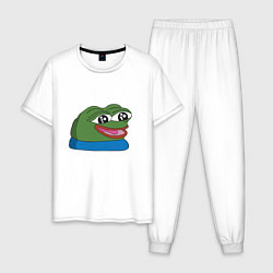 Пижама хлопковая мужская Pepe happy Пепе хеппи, цвет: белый