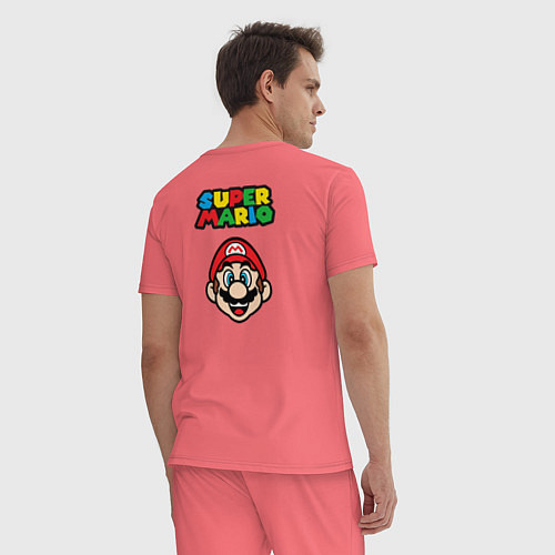 Мужская пижама Yoshi / Коралловый – фото 4