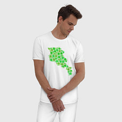 Пижама хлопковая мужская Green Armenia, цвет: белый — фото 2