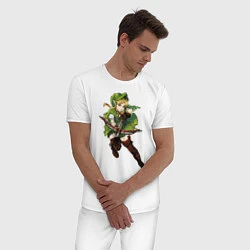 Пижама хлопковая мужская Zelda1, цвет: белый — фото 2