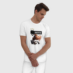 Пижама хлопковая мужская Ювенткс, цвет: белый — фото 2
