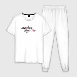 Пижама хлопковая мужская Squid Game 2021, цвет: белый