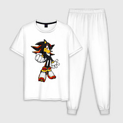 Пижама хлопковая мужская S Hedgehog, цвет: белый