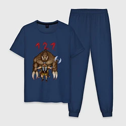 Пижама хлопковая мужская Разнос на 121, цвет: тёмно-синий