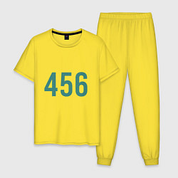 Пижама хлопковая мужская Игрок 456, цвет: желтый