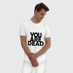 Пижама хлопковая мужская DayZ: You are Dead, цвет: белый — фото 2