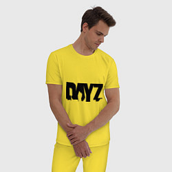 Пижама хлопковая мужская DayZ, цвет: желтый — фото 2