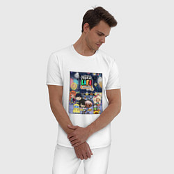 Пижама хлопковая мужская Toca Boca Тока Бока Poster, цвет: белый — фото 2