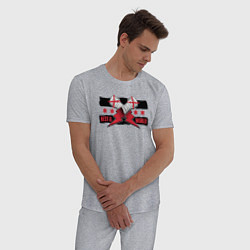 Пижама хлопковая мужская CM Punk AEW BITW, цвет: меланж — фото 2