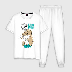 Пижама хлопковая мужская Учитель Годжо из Магической Битвы, цвет: белый