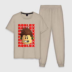 Мужская пижама ROBLOX RED LOGO LEGO FACE