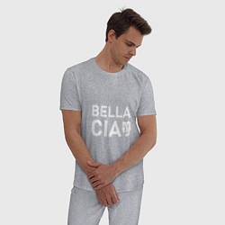 Пижама хлопковая мужская BELLA CIAO БУМАЖНЫЙ ДОМ, цвет: меланж — фото 2