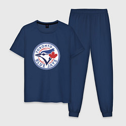 Пижама хлопковая мужская Toronto Blue Jays, цвет: тёмно-синий