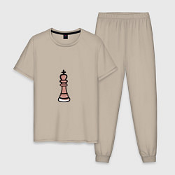 Мужская пижама Шахматный король граффити