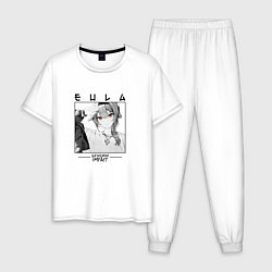 Пижама хлопковая мужская Эола , Genshin Impact, цвет: белый