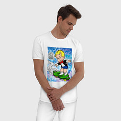 Пижама хлопковая мужская Richie Rich ALEC ART, цвет: белый — фото 2