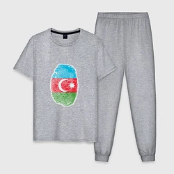 Пижама хлопковая мужская Азербайджан - Отпечаток, цвет: меланж
