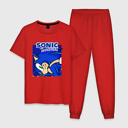 Пижама хлопковая мужская Sonic Adventure Sonic, цвет: красный