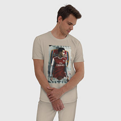Пижама хлопковая мужская Arsenal, England, цвет: миндальный — фото 2