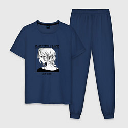 Пижама хлопковая мужская Токийские мстители, Манджиро Сано Manjirou Sano Ма, цвет: тёмно-синий