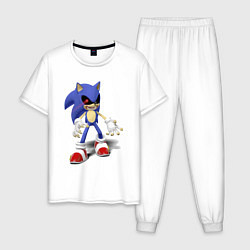 Пижама хлопковая мужская Sonic Exe Video game Hype, цвет: белый