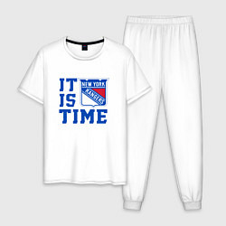 Пижама хлопковая мужская It is New York Rangers Time Нью Йорк Рейнджерс, цвет: белый