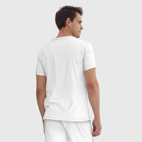 Мужская пижама FC Barcelona Fade Logo 2022 / Белый – фото 4