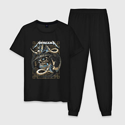 Пижама хлопковая мужская Metallica Skull & Snake, цвет: черный