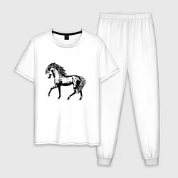 Мужская пижама Мустанг Лошадь