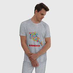 Пижама хлопковая мужская Armenian Color, цвет: меланж — фото 2