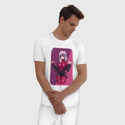 Пижама хлопковая мужская Модеус флиртует, цвет: белый — фото 2