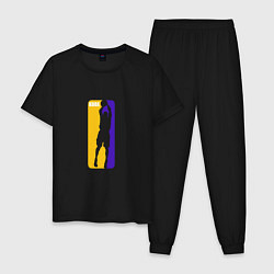 Пижама хлопковая мужская NBA Kobe, цвет: черный