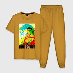Пижама хлопковая мужская True power!, цвет: горчичный