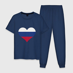 Мужская пижама Сердце - Россия