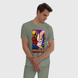 Пижама хлопковая мужская Jim Groovy!, цвет: авокадо — фото 2