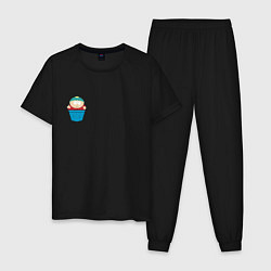 Пижама хлопковая мужская Южный парк - Эрик Картман, цвет: черный