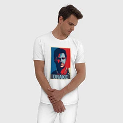 Пижама хлопковая мужская Uncharted Drake, цвет: белый — фото 2