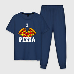 Мужская пижама Я люблю пиццу 2 слайса