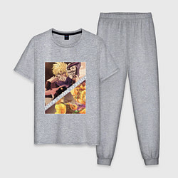 Пижама хлопковая мужская Дио Брандо из ДжоДжо, цвет: меланж