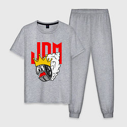 Пижама хлопковая мужская JDM Wheel King, цвет: меланж