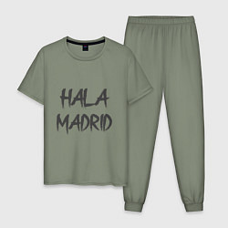 Пижама хлопковая мужская Hala - Madrid, цвет: авокадо