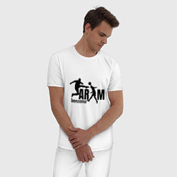 Пижама хлопковая мужская Karim Benzema, цвет: белый — фото 2