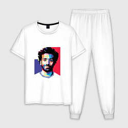 Пижама хлопковая мужская Liverpool - Salah, цвет: белый