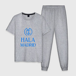 Пижама хлопковая мужская Hala - Real Madrid, цвет: меланж