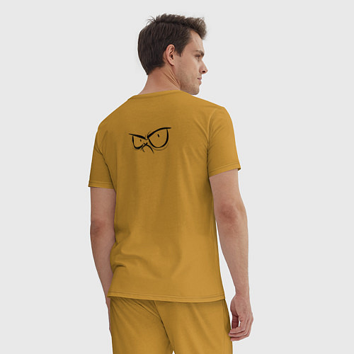 Мужская пижама Вкусные люди / Горчичный – фото 4