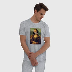 Пижама хлопковая мужская Мона Милос, цвет: меланж — фото 2