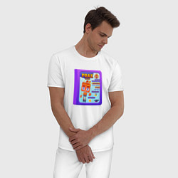 Пижама хлопковая мужская Персонаж из COSMONIOUS HIGH - PRAX, цвет: белый — фото 2