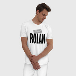 Пижама хлопковая мужская Unreal Rolan Нереальный Ролан, цвет: белый — фото 2
