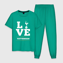 Пижама хлопковая мужская Tottenham Love Classic, цвет: зеленый